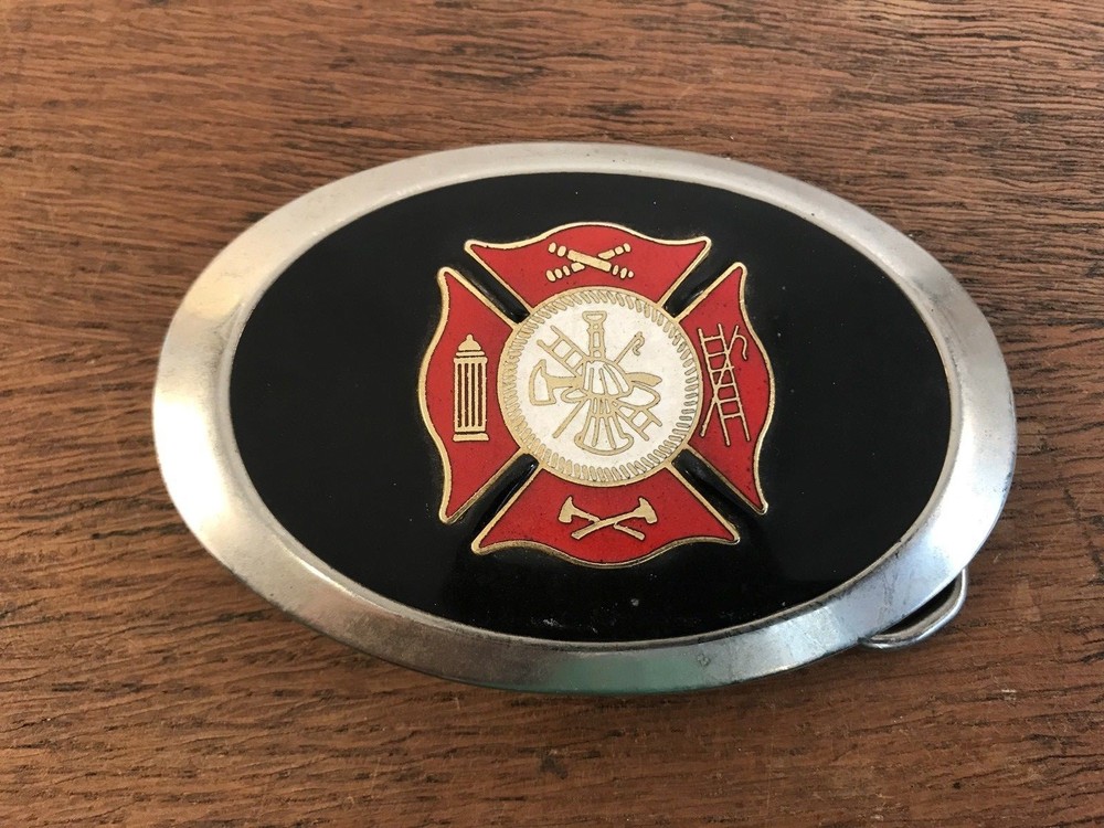 Firefighters Logo Symbol Metal Belt Buckle (2.5&Prime; X 3 3/4&Prime;)