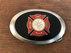 Firefighters Logo Symbol Metal Belt Buckle (2.5&Prime; X 3 3/4&Prime;)