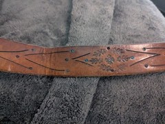 United States of America One Dollar Metal Belt Buckle tooled leather belt