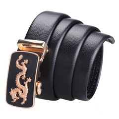 ALAKA Mens Leather Belt 47.24 » * 1.37 »(Length 120cm * Width 3.5cm ), A003