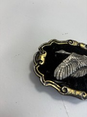 Vintage Canadian Goose  » Great American  » Brass/Fabric Belt Buckle # 5004