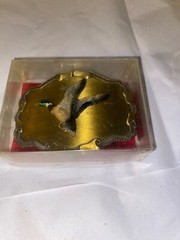 1978 Raintree Belt Buckle~3D Mallard Duck~Enamel & Brass Finish