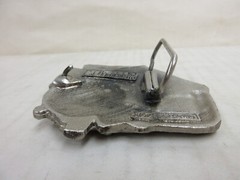 1970s InStyle Locomotive Train Belt Buckle White Metal Men&rsquo;s Fashion Accessory