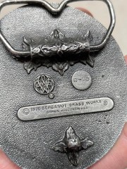 vintage 1970s belt buckle HIPPIE camper DO IT IN A VAN vw bus CAMPER western