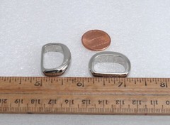 New 3/4&Prime; 20mm belt or handbag strap keeper(#34B) for woman silver color finish