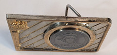 Vtg Belt Buckle Liberty Centennial Coin 1986 Statue of Liberty Leslie Mfg Metal