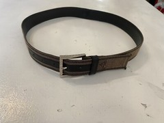 Men’s Vtg Versace Signature Medusa Print Leather Belt B3729 Made In Italy 34/85