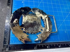 Famous Stars & Stripes Cadillac Crown Logo Olive Branch Silver Color Belt Buckle