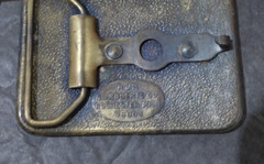 Vintage RJ Roberts Co. Belt Buckle Chevrolet Car Logo RJR Rochester Michigan