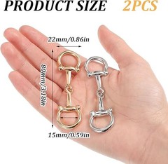2pcs Horse Bit Buckle Double Silk Scarf Buckle Ring,D Ring Snaffle Bit Buckles