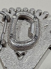 Cadillac Crest Crossed Pistols Belt Buckle Bottle Opener Silver Black