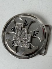 Spinners Belt Buckle LA Los Angeles Dodgers Spinning Me&rsquo;n Co/MLBP 2005
