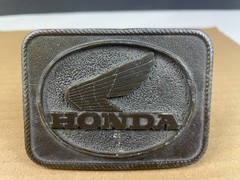 Vintage HONDA Motorcycle Wing Logo Brass Belt Buckle ~ 1980&rsquo;s