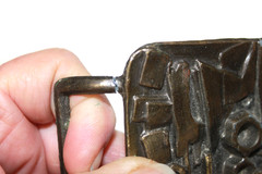 VINTAGE ABSTRACT MODERN BRUTALIST BELT BUCKLE