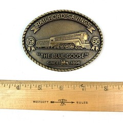 Railroad Savings The Blue Goose Since 1896 Metal Collector&rsquo;s Belt Buckle