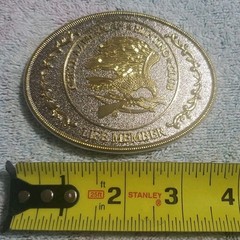 North American Hunting Club Life Member two tone belt buckle With Tin