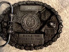 VINTAGE 1992 DAYTONA BIKE WEEK BELT BUCKLE ARTISTRY IN IRON silver or brass