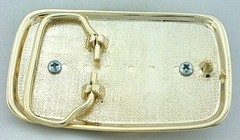 Gold Color Black Weave Natural 40×30 Oval Lapis Cab Cabochon Belt Buckle EPBB91