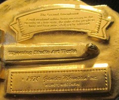 1975 Gander Mountain Eagle Ensignia 2nd Amendment Right to Bear Arms Belt Buckle