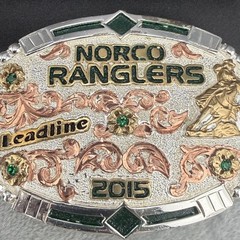 Vintage Western Buckle Norco Rangers Headline 2015 Signed Dale Chavez