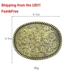 With Belt Engraved Oval Antique Copper Finish Western Cowboy Belt Buckle NEW