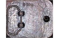 End of the Trail Brass Belt Buckle 3 Native American 1970s Stamped Fraser