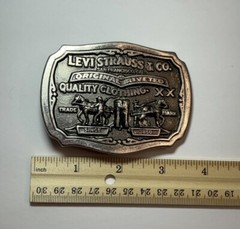 Levis Limited Edition Belt Buckle Levi Strauss Two Horse Brand San Francisco