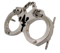 Handcuffs Belt Buckle Rock Rebel Skull Silver Metal Halloween Costume Pirate New