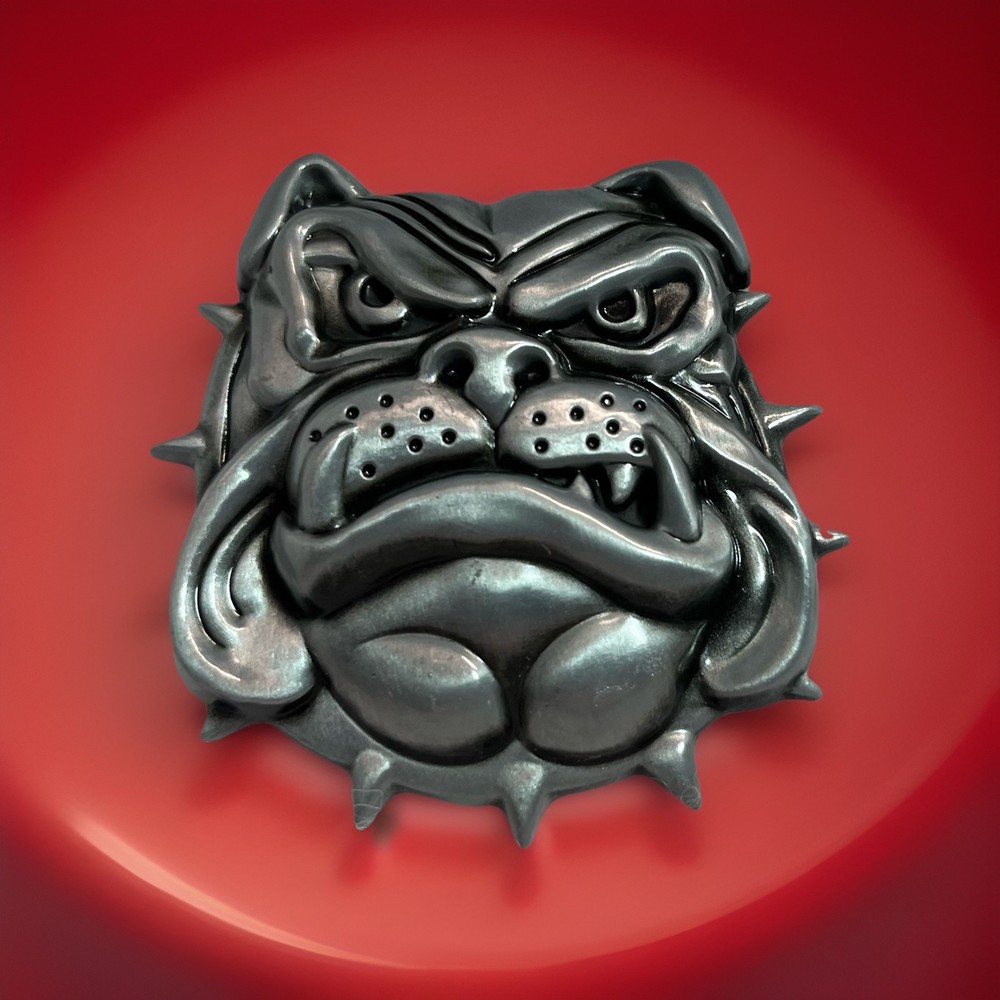 Bulldog Silver tone Belt Buckle New