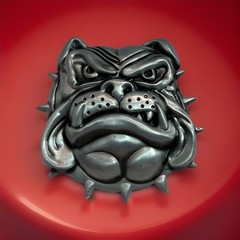 Bulldog Silver tone Belt Buckle New