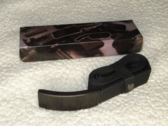 48 inch BELT with BUCKLE KNIFE Wood Grain Handle 3.25 In Saw Tooth Dagger Blade