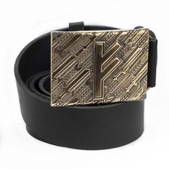 Fehu runic brass belt buckle, Feoh Wealth Rune Seltic Old Norse Scandinavian