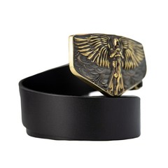 Archangel Michael brass belt buckle; Saint Michael image; Tyrael belt buckle