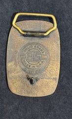 Vintage 80s Western Workwear BELT BUCKLE WEYERHAEUSER BTS Solid Brass