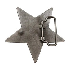 NEW Men Women Red Color Belt Buckle Silver Metal Western Fashion Texas Lone Star