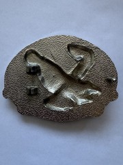 Metal Black And Silver Toned Eagle Belt Buckle