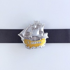 Vintage Style Enamel Warship Boat Belt Buckle Boucle de Ceinture