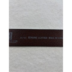 Levi&rsquo;s Men&rsquo;s Dark Brown Leather Belt with Brushed Metal Buckle 34&Prime;