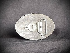 Handmade Oval Cross Belt Buckle Gothic Rock Metal Darren McNeese