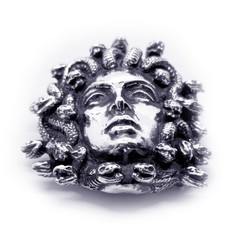 Medusa Gorgo Sterling Silver Belt Buckle