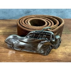 The Great American Buckle ~ Corvette ~ Buckle & leather Belt