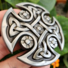 Celtic Knot Belt Buckle Shield Cross For 40mm Belt Pagan Norse Viking Gift Uk