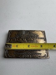 Vintage Jack Daniel&rsquo;s Brass Belt Buckle Sour Whiskey Mash 1904 Number 837
