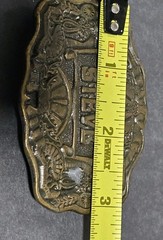 1970s Oden Inc. Brass/Bronze « Steve » Belt Buckle Personalized Name