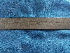 Fossil Belt Hammered Design With Metal Studs Brass Buckle Size Medium