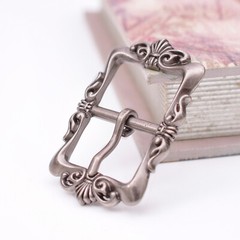 Heavy Duty Flower Pin Center Bar Belt Buckle for Leather Belt Fit 33mm Strap
