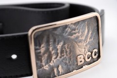 Big Cottonwood Canyon Topographic Belt Buckle | Hand Poured Bronze | 3D Map