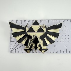 The Legend Of Zelda Black Golden Crest Triforce Nintendo 2007 Brass Belt Buckle