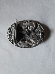1984 Bergamot Brass Works Deer in Nature-Vintage E-146 Hunters Belt Buckle