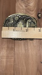 1982 The Great American Buckle Farm Tractor Cornucopia Belt Buckle H1028